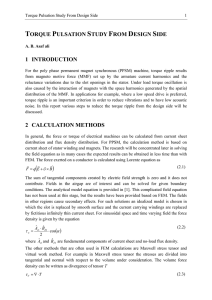 TORQUE PULSATION STUDY FROM DESIGN SIDE 1