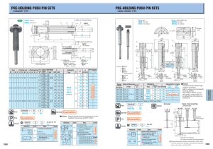 PRE-HOLDING PUSH PIN SETS PRE-HOLDING PUSH