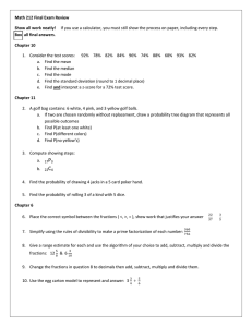 Math 212 Final Exam Review Show all work neatly! If you use a