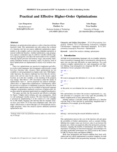 Practical and Effective Higher-Order Optimizations