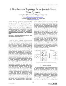 A New Inverter Topology for Adjustable Speed Drive Systems