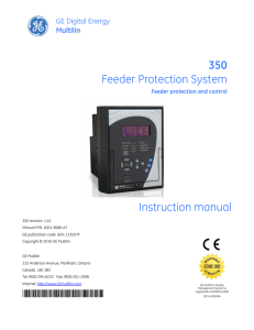Instruction manual 350 Feeder Protection System