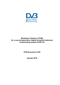 Modulator Interface (T2-MI) for a second generation digital terrestrial