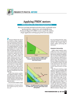 Applying PMDC motors