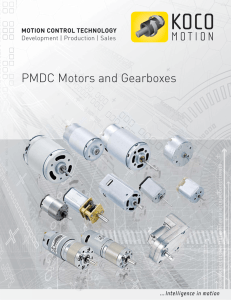 PMDC Motors and Gearboxes