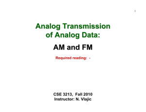 Analog Transmission of Analog Data: AM and FM