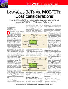 Low-VCE(sat)BJTs vs. MOSFETs: Cost