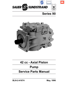 Pump Service Parts Manual 42 cc