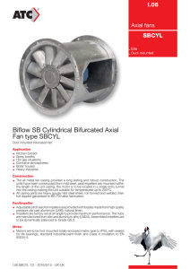 Biflow SB Cylindrical Bifurcated Axial Fan type SBCYL