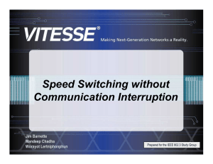 Speed Switching without Communication Interruption