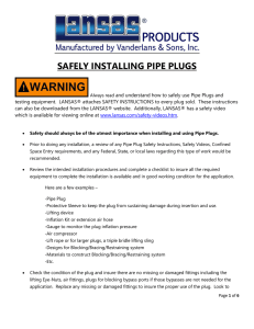 Pipe Plugs Installation Guide