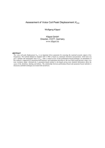 Assessment of Voice Coil Peak Displacement Xmax