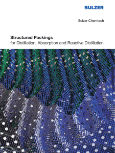 Structured Packings for Distillation, Absorption and Reactive