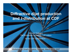 Diffractive dijet production and t-distribution at CDF