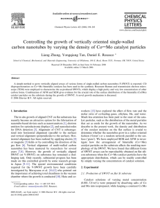 Controlling the growth of vertically oriented single