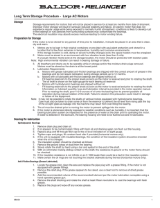 Long Term Storage Procedure - Large AC Motors