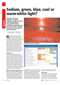 Sodium, green, blue, cool or warm-white light?