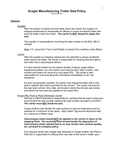 Trailer Seal Procedures