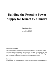 Building the Portable Power Supply for Kinect V2 Camera