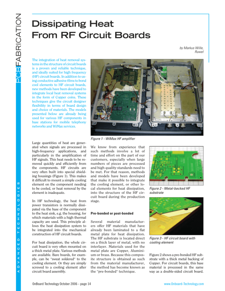 Dissipating Heat From RF Circuit Boards