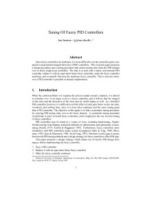 Tuning Of Fuzzy PID Controllers