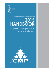 CMP Certification Handbook - Convention Industry Council