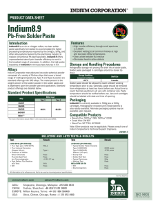 Indium8.9Pb-Free Solder Paste 98319 R15