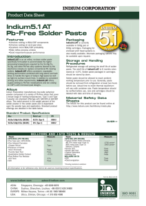 Indium5.1AT Pb-Free Solder Paste 98153 A4 R8