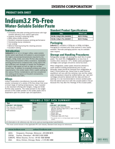 Indium3.2 Pb-Free Solder Paste 98180 R8