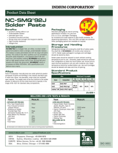 NC-SMQ 92J Solder Paste 97703 R12