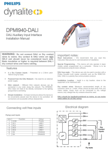 DPMI940 DALI Installation Manual Rev B