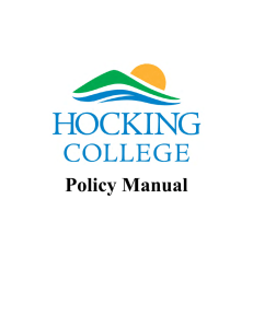 Policy Manual - Hocking College