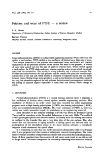 Friction and wear of PTFE - a review