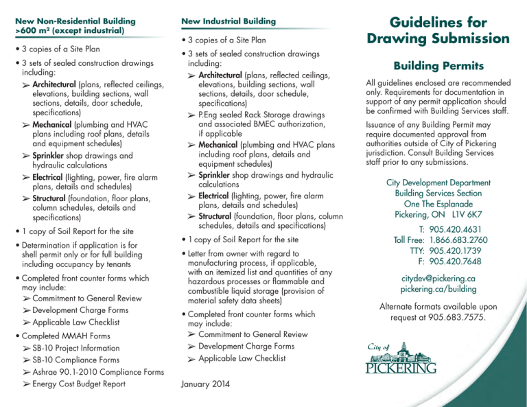 Guidelines For Drawing Submission