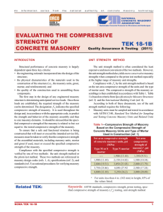 evaluating the compressive strength of concrete - NCMA - E-Tek