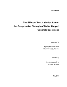 The Effect of Test Cylinder Size on the Compressive Strength of