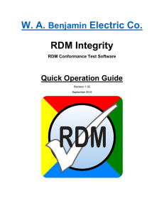 RDM-I Quick Start guide