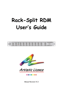 Rack-Split RDM User`s Guide