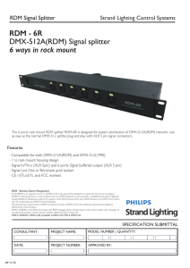 RDM - 6R DMX-512A(RDM) Signal splitter 6 ways in rack mount