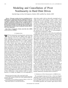 Modeling and cancellation of pivot nonlinearity in hard disk drives