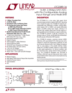 LTC2389-16 - 16-Bit, 2.5Msps SAR ADC with Pin