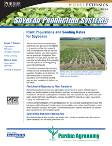 Plant Populations and Seeding Rates for