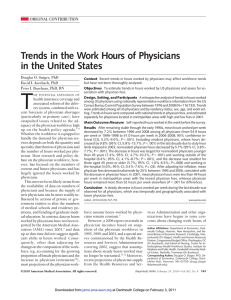 Trends in the Work Hours of Physicians in the United States