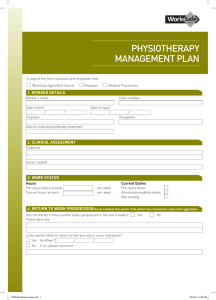 physiotherapy management plan