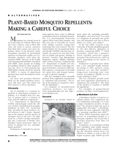 plant-based mosquito repellents: making a careful choice