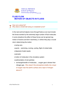 fluid flow motion of objects in fluids