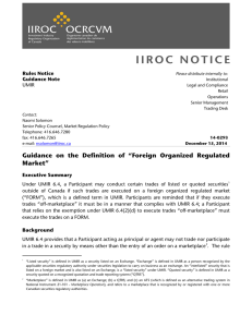 Guidance on the Definition of “Foreign Organized Regulated