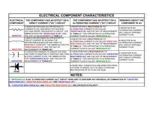 DC and AC Electrical Component Characterisitcs (By Larry