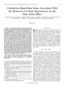 Conduction Band-Edge States Associated With the Removal of d