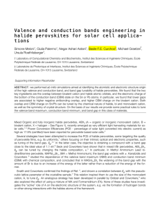 Valence and conduction bands engineering in halide